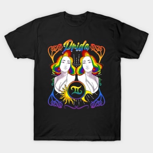 Zodiac Gemini LGBTQ Pride T-Shirt